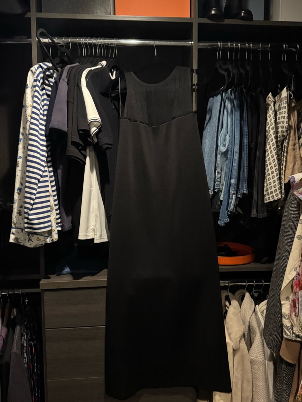 KHAITE Ruslan Fringed Knitted Maxi Dress size Small Black $2600 - Picture 4 of 7
